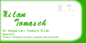 milan tomasch business card